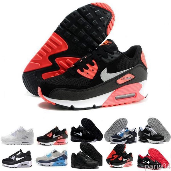 

2020 men women sneakers shoes classic 90 men casual shoes wholesale shipping sports trainer air cushion sports uk5.5 p04, Black