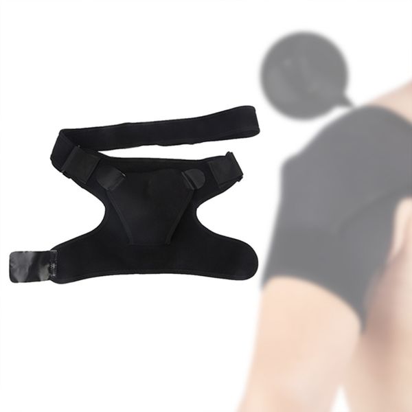 

плечо brace мужчины / женщины compression регулируемый дышащий центр спорт уход за одно плечо назад brace, Black;blue