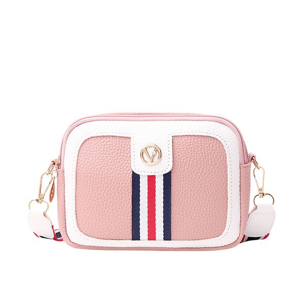 

women's small bag pu leather shoulder bag crossbody mini messenger striped wide shoulder strap handbag square phone