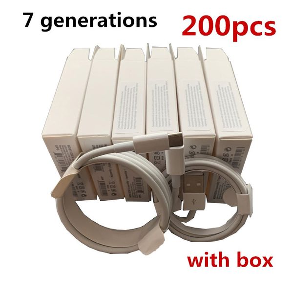 

200pcs 7 generations original oem quality 1m/3ft usb data sync charge phone cable with retail new box