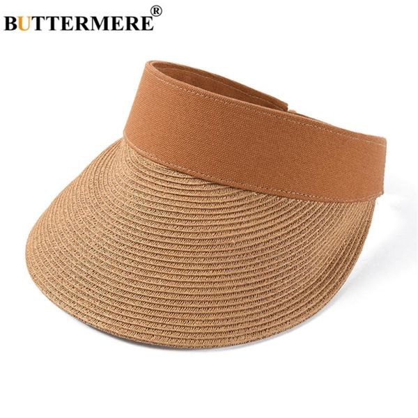 

buttermere sun visor hat sun hats for women ladies raffia straw hat female solid brand uv protection womens summer hats, Blue;gray