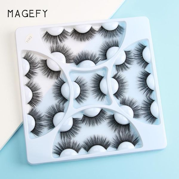 

magefy 13 pairs handmade mink eyelashes makeup 3d mink lashes natural false eyelashes long extension fake eyelas