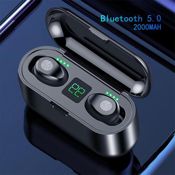 

wireless v5.0 bluetooth earphone hd stereo headphone sports voise cancel waterproof earbuds headset with mic and charging box