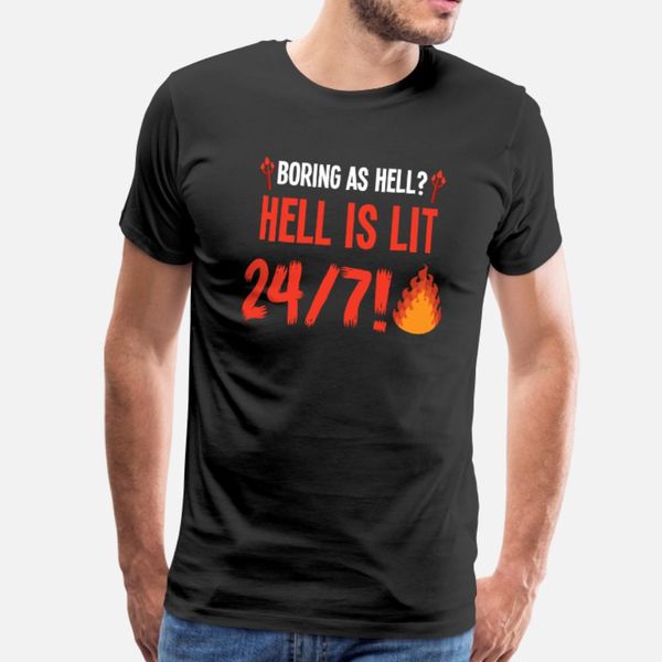 

hell is lit for the dark side t shirt men designs tee shirt crew neck clothes graphic breathable spring letter shirt