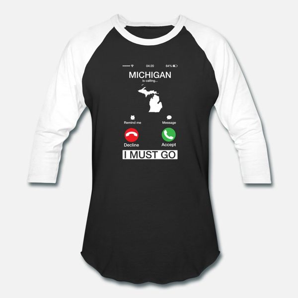 

мичиган звонит, и я должен go весёлые телефон тенниска мужчин дизайн хлопок s-xxxl homme сумасшедший новый стиль весна формальная рубашку