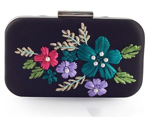 

Hot Sold Manual Mini flowers Cosmetic Bags handbag shoulder Messenger bag chain cosmetic bag High Quality