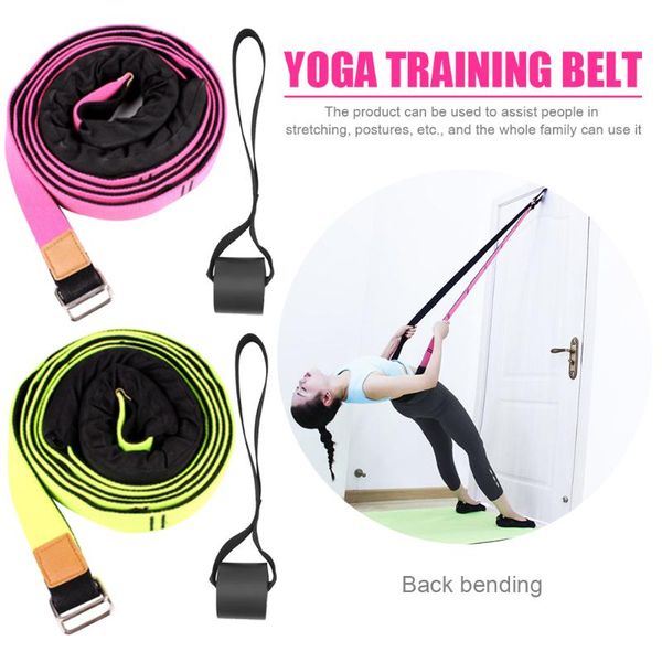 

indoor door flexibility fitness resistance band yoga gym leg stretcher pull rope pilates expander strap with with door anchor