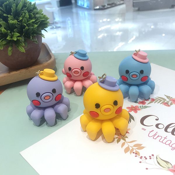 

2020 cute ocs keychain keyring crystal ocean animal purse handbag bags pendant key chain ring holder for car women, Silver