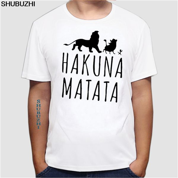 

cotton t-shirts hakuna matata men's big size t shirts short sleeve slim fit fashion & tees male clothing xxxl summer