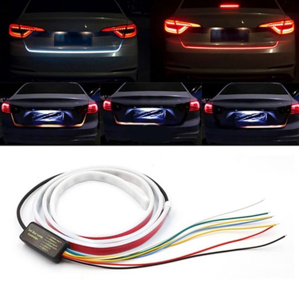 

120cm turn signal flow led light strip dynamic colored ribbon floating extra parking light color changing lamp for car trunk