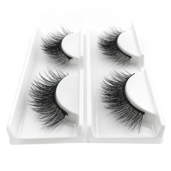 

2 pairs natural false eyelashes handmade fake lashes long makeup 5d mink lashes eyelash extension mink eyelashes for beauty