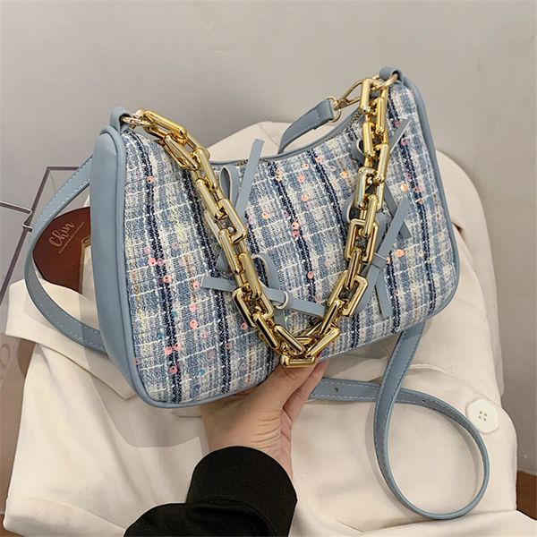 

мода золотой цепи шерстяной crossbody сумка для женщин 2020 года сбор винограда сумки повелительниц мешков плеча вскользь тотализаторы женск