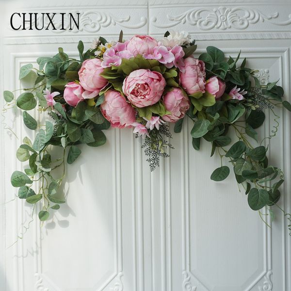 

european door artificial flower row decoration table flower for home decor wedding decoration door wall stove christmas wreath