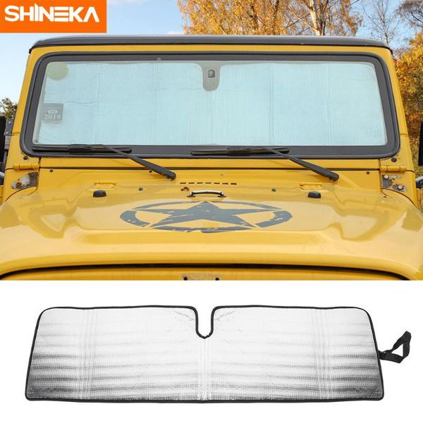 

sunshade for wrangler car front anti uv ray sun windshield sunshade cover accessories for wrangler tj jk 1997-2020