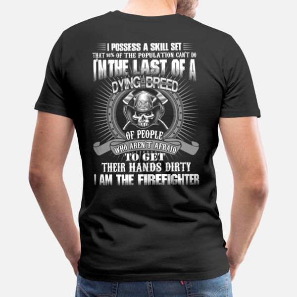 

firefighter firefighter volunteer firefigh t shirt men print short sleeve o-neck fit anti-wrinkle basic summer standard shirt