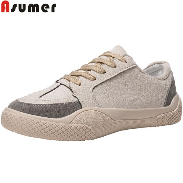 

asumer fashion new flats shoes women round toe lace up casual flock flat platform female shoes comfortable women flats 2020, Black