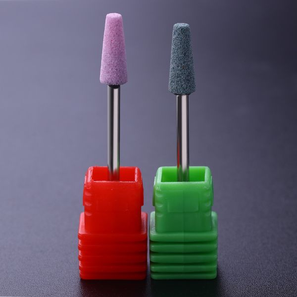 

1 pc 3/32" pro electric ceramic nail drill bit cutter tapered barrel griding nail tool 2 colors