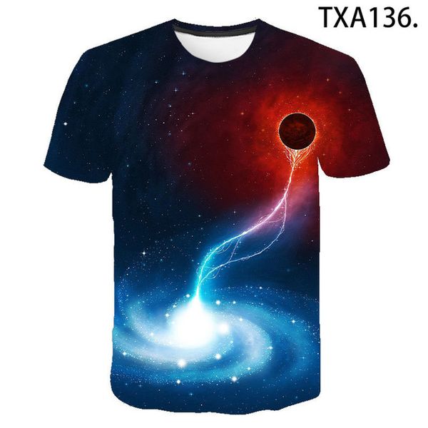 

summer universe science fiction boy girl printed cool 3d print shirts harajuku funny oversized men clothing