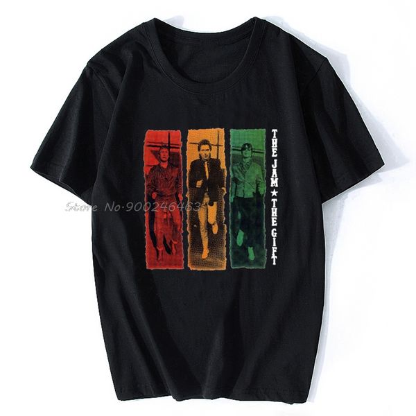 

the jam t-shirt, mens gift paul weller guitar poster art men cotton tees anime harajuku streetwear