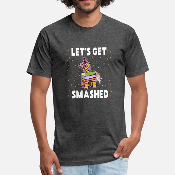 

lets get smashed pinata cinco de mayo funn t shirt men create short sleeve o neck pictures graphic breathable summer style vintage shirt