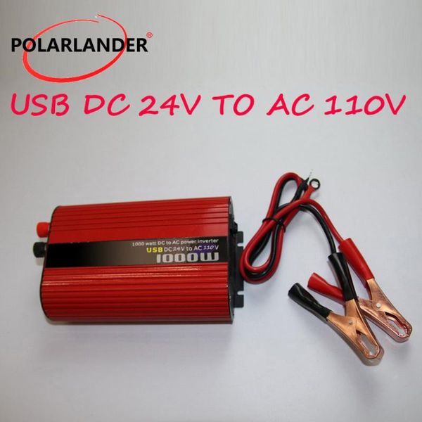 

adapter red oval dc 24v to ac 110v/ universal voltage dc 24v to ac 220v/ power inverter 12v 220v/ dual usb