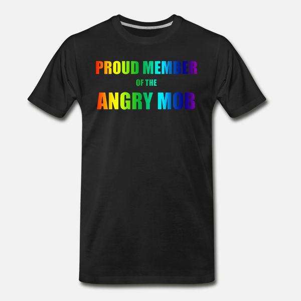 

angry mob rainbow apparel t shirt men create short sleeve round collar gents cute building spring autumn formal shirt