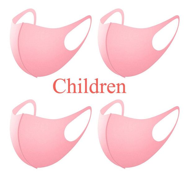 

new pink children's mask fashion mask ice silk dustproof foldable sunscreen thin breathable and washable mask