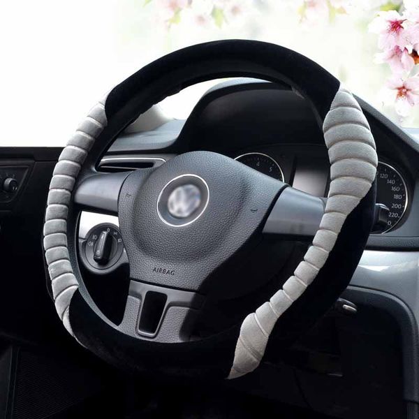 

winter 6 colors steering wheel cover plush car steering-wheel covers auto wheels case 35/36/37/38/39/40 cm drop shipping
