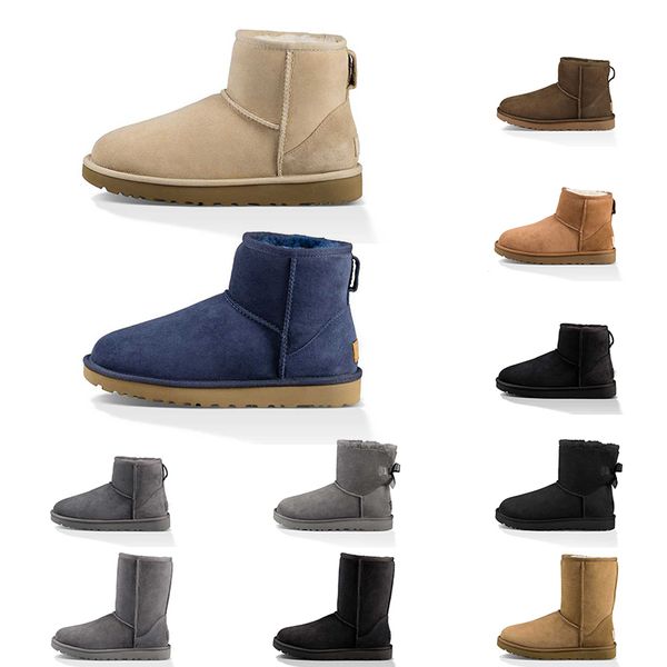 

australia women boots ankle ladies girls short mini knee tall winter snow boot bow ankle bowtie black grey navy size 36-41