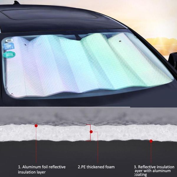 

wholesale quick delivery car sun shade uv protection curtain car sunshade film windshield visor front windshield sunshade cover