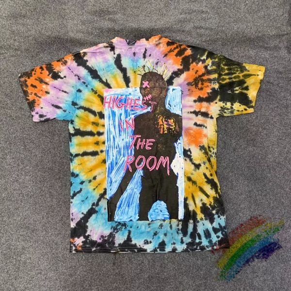 

2020ss travis scott cactus jack highest in the room tie dye tee men women astroworld travis scott summer style t-shirts y200409, White;black