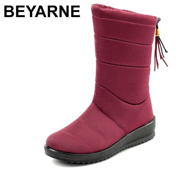 

beyarnewarm fur winter boots for women 2020 warm waterproof winter boots mid calf snow women's women's shoes shoes, Black