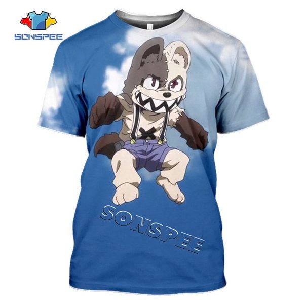 

hunting anime ragdoll gleipnir comic men summer 3d print shirts hentai hentai anime men clothing