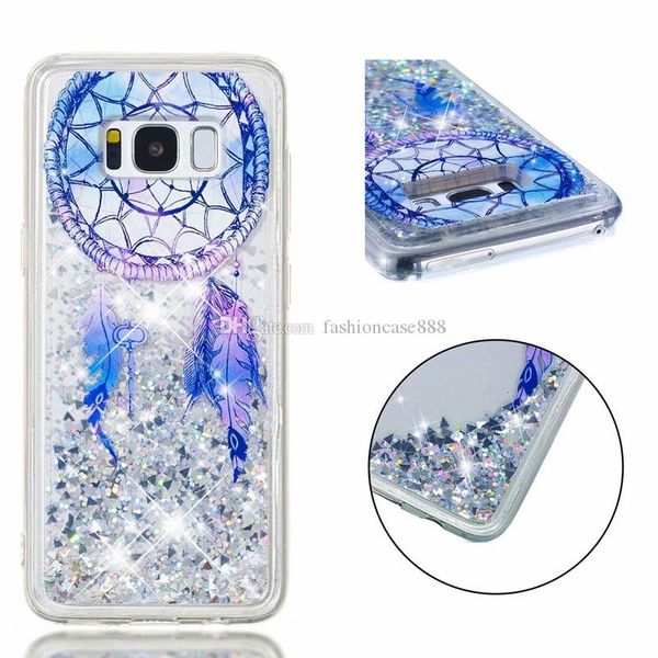 

owl flower eiffel tower dreamcatch liquid quicksand soft tpu silicone case for samsung s20 plus s20 ultra note10 plus s8 s9 s10 plus a51 a71
