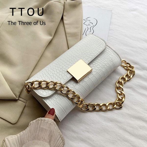 

simple style quality pu leather crossbody bags for women new elegant 2020 chain female crocodile pattern small shoulder bags