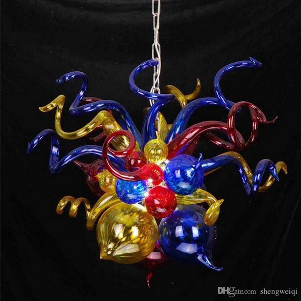 

100% Mouth Blown Borosilicate Pretty Led Light Dale Chihully Style Modern Living Room Hand Blown Glass Chandelier