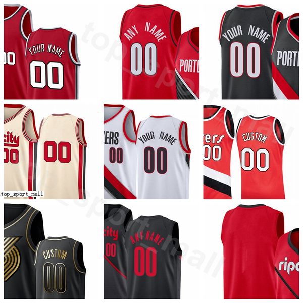 

screen print basketball mario hezonja jerseys nassir little carmelo anthony brandon roy zach collins jusuf nurkic ariza man woman youth, Black;red