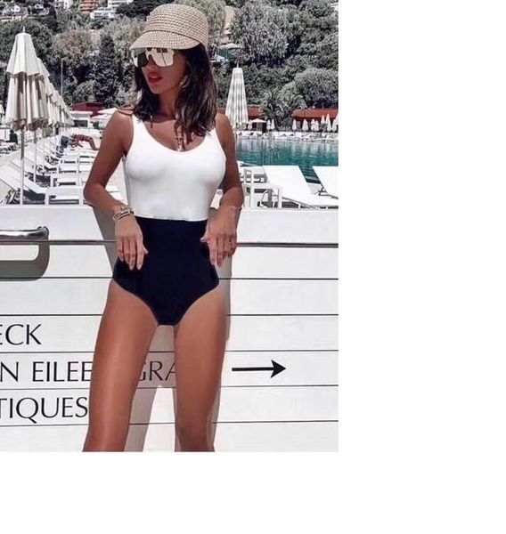 

2020 new arrival fashion women summer black white split piece swimsuit bikinis set swimsuit size s-xl