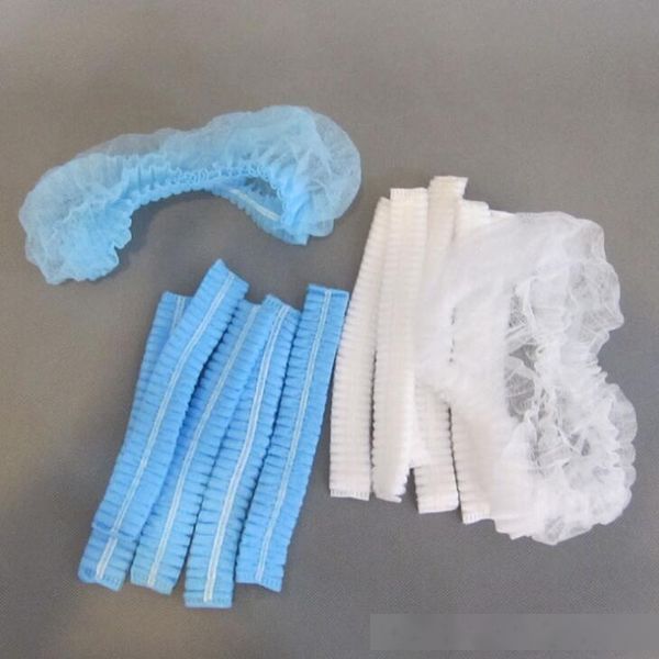 

10000pcs/lot non-woven disposable shower caps pleated anti dust hat women men bath caps for spa hair salon beauty accessories lx1930