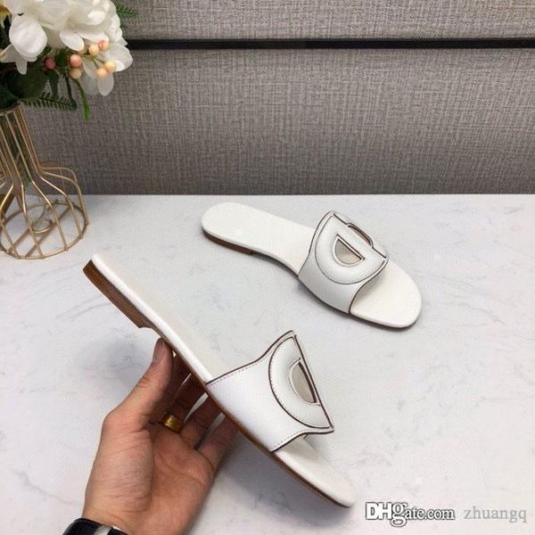 

summer slides d-club mules beach indoor flat slippers women black camel blue denim white calfskin casual sandals 34-41