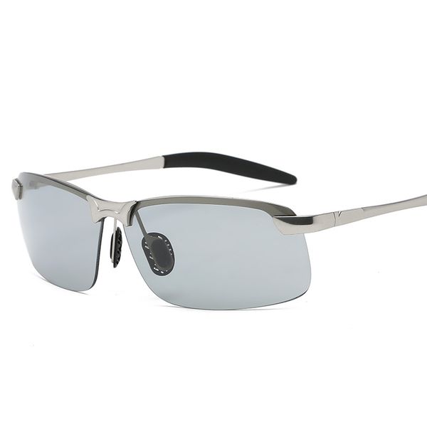 

polarized sunglasses men semi-rimless square sun glasses for male driving aviation mens glasses vintage retro brand black uv400, White;black