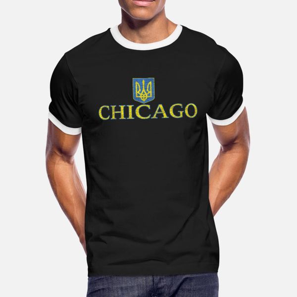 

чикаго украинский флаг украины t shirt men печать tee shirt crew neck natural fitness new style summer style тонкая рубашка