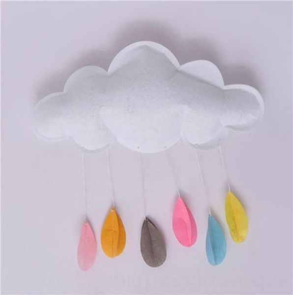 

children's tent accessories home decoration handmade clouds raindrops non-woven fabric ornaments layout non-woven accessory accessories