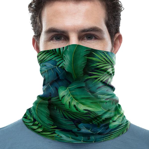 

plants summer jungle multipurpose scarf mens ladies rectangular custom scarf neck gaiter magic, Blue;gray