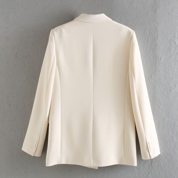 

womens blazer ies 2020 white blazer for women summer blazer double breasted jackets ladies formal suit jackets, White;black