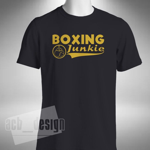 

2019 new fashion tee shirt boxings junkie men's t-shirt boxer summer t-shirt