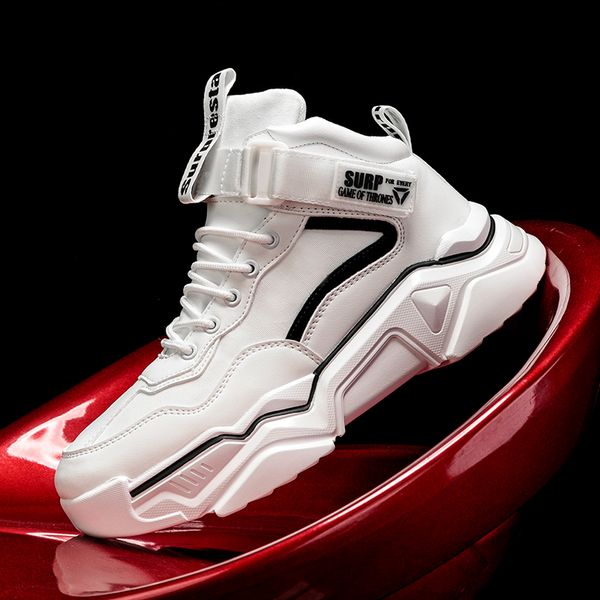 

sneaker man autumn casual shoes for men high good quality youth tide male lightweight pu-leather casual shoe fashion stylish, Black