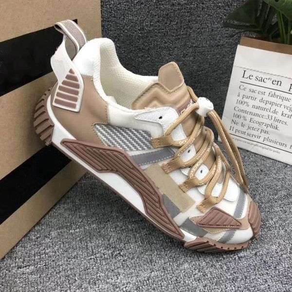

with box sneaker casual shoes trainers fashion sports shoes leather boots sandals slippers vintage air for man woman d2608, Black