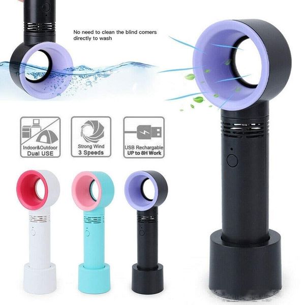 

cgjxs mini fan ventilator handheld bladeless fan air cooler usb rechargeable with led ligth display portable cooler fan for outdoor