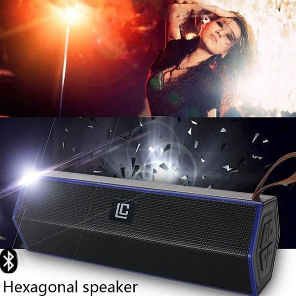 

cgjxsoutdoor bluetooth speaker ln -19 portable wireless stereo speakers hexagon hands -v4 .2 audio mp3 player subwoofer super bass for